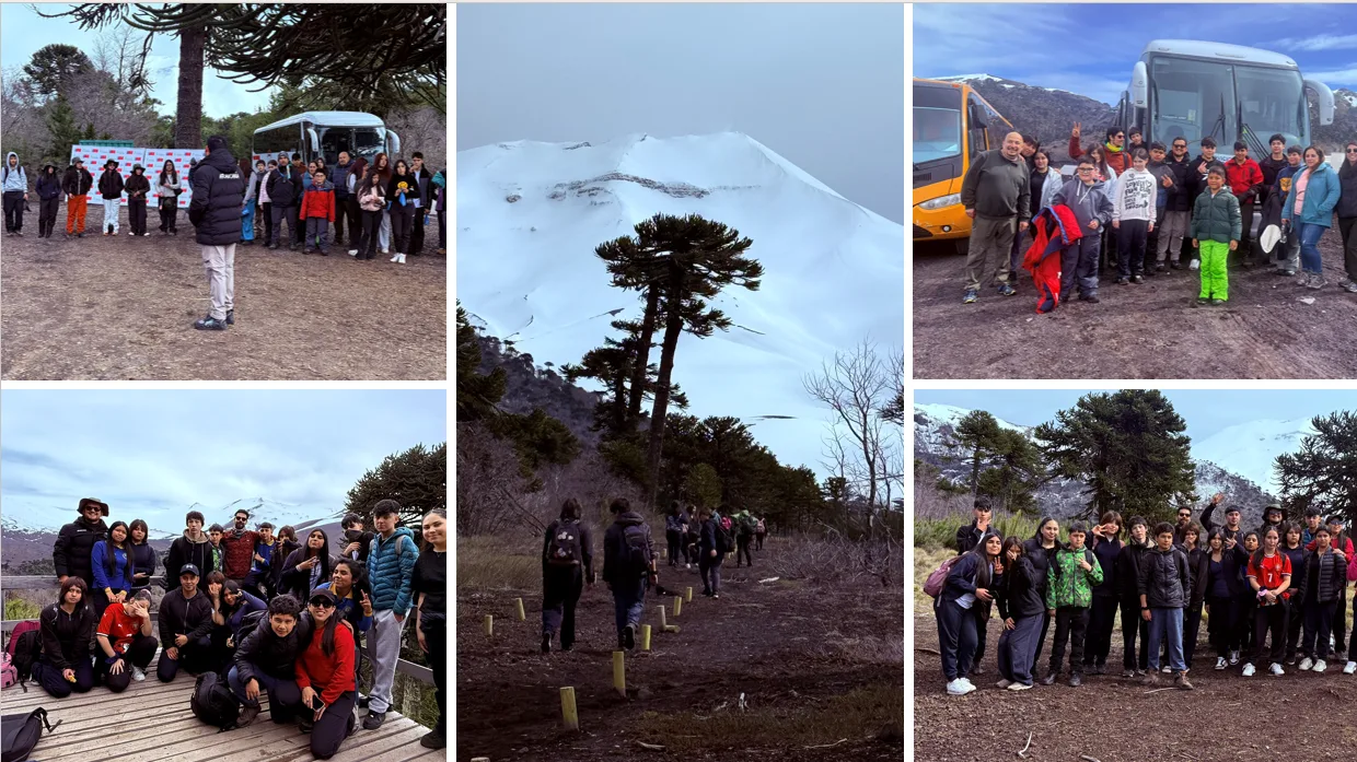 La Araucanía Students Enjoy Trekking in Malalcahuello Reserve
