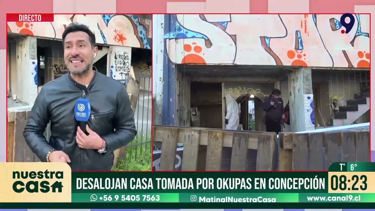 Desalojan casa tomada por "okupas" en Concepción