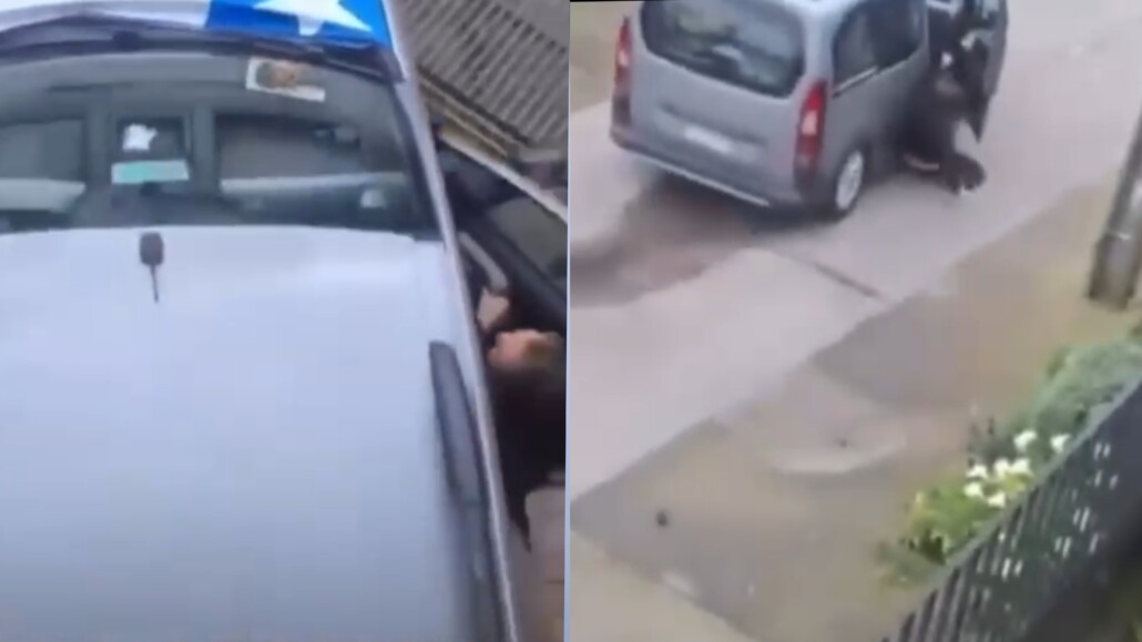 Mujer sufre un violento portonazo en villa de Los Ángeles